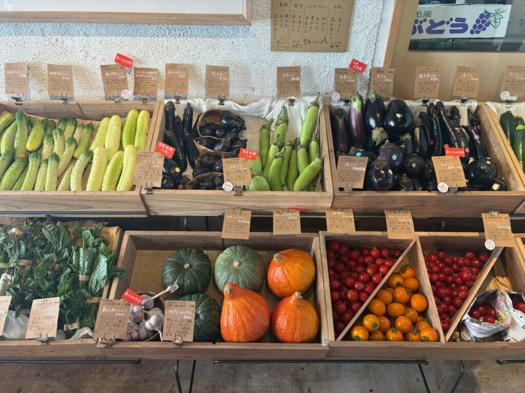 ミコト屋の野菜売り場